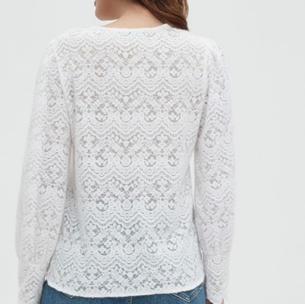 Luxveer Dressy Lace Tops or Sweater for Women V Neck NWT Size S - Picture 6 of 12